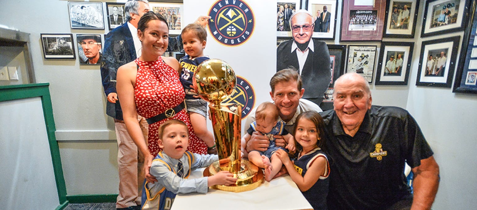 So great to host the Larry O'Brien trophy our Nuggets won!